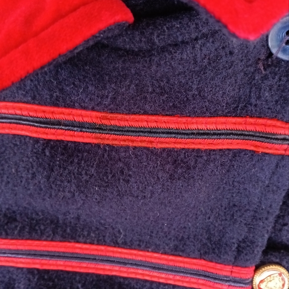 Vintage Rothchild USA Union Made wool Melton Fancy Coat + Brass Crested Buttons - Picture 11 of 14